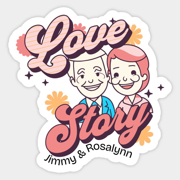 Jimmy Carter & Rosalynn Carter Love Story Sticker by Yesteeyear